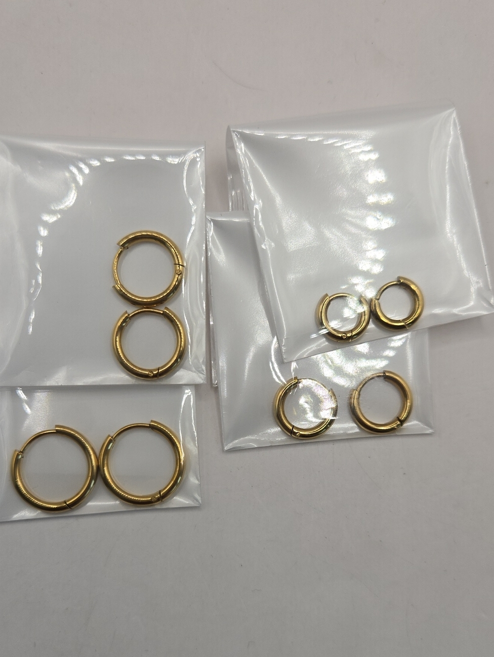 NEW Classic Gold Hoop Earrings - Set of Multiple Sizes